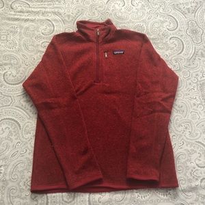 PATAGONIA Better Sweater 1/4 Zip in Red
